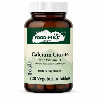 The Food Mill , Calcium Citrate With Vitamin D3 Veg Tabs The Food Mill , Calcium Citrate With Vitamin D3 Veg Tabs