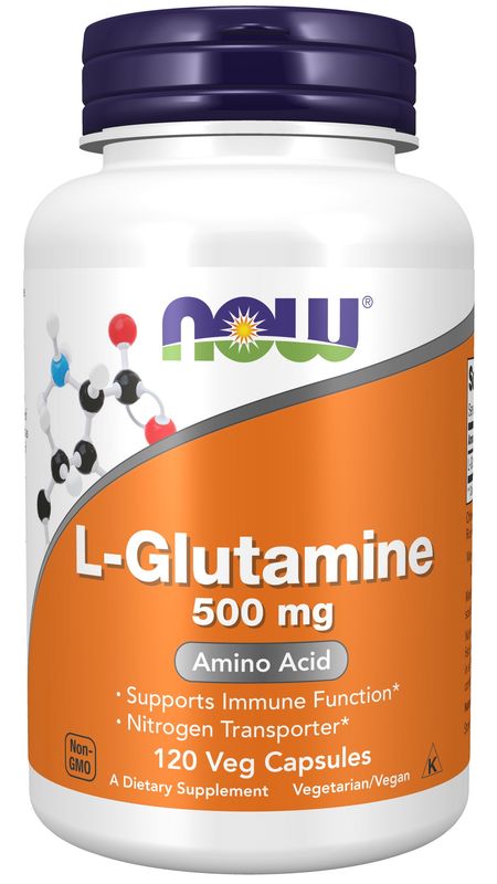 Now Supplements , L-Glutamine 500 Mg - Veg Capsules