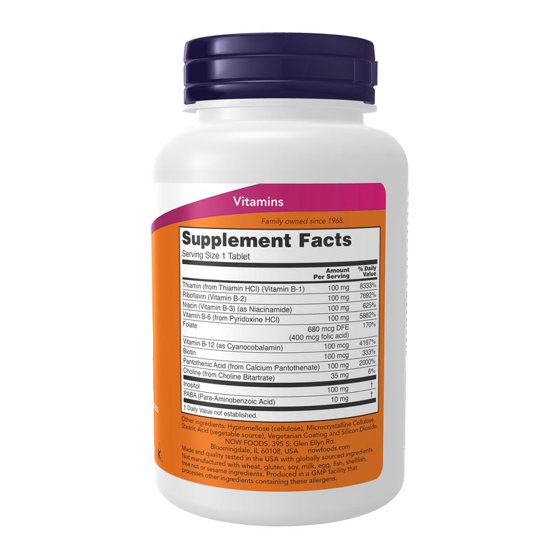 Now Supplements , Vitamin B- Sustained Release - Tablets