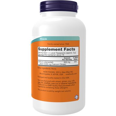 Now, Calcium Citrate Powder 8 Oz
