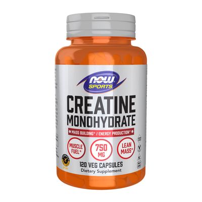 Now Sports , Creatine Monohydrate 750 Mg - 120 Veg Caps Now Sports , Creatine Monohydrate 750 Mg - 120 Veg Caps