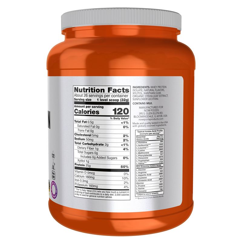 Now, Whey Isolate Vanilla 1.8 Lbs