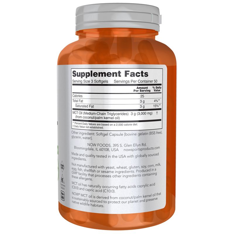 Now Sports , Mct Oil 1000 Mg -  Softgels
