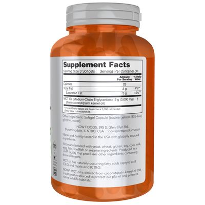 Now Sports , Mct Oil 1000 Mg -  Softgels