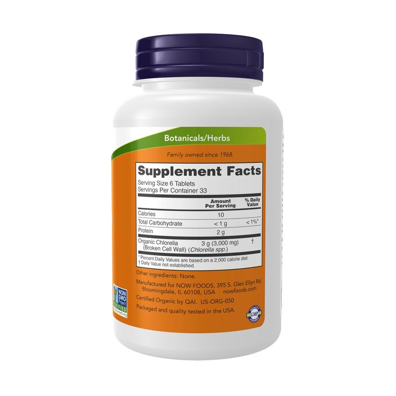 Now, Chlorella 500mg Org 200 Tabs