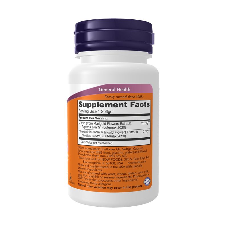 Now Supplements , Lutein & Zeaxanthin - Softgels