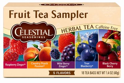 CELESTIAL SEASONINGS , Fruit Tea Sampler, Caffeine Free, 5 Flavors
