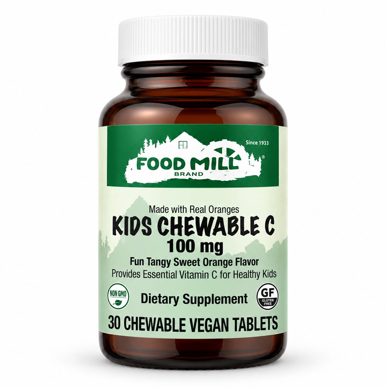 The Food Mill Kids Chewable C 100 mg Vegetarian Tablets The Food Mill Kids Chewable C 100 mg Vegetarian Tablets