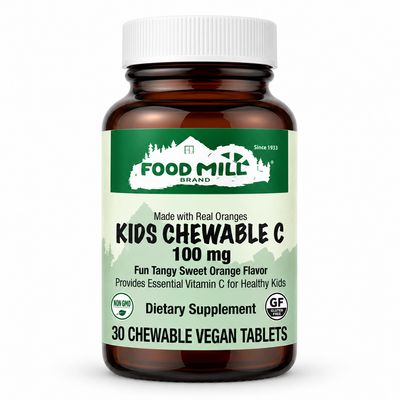 The Food Mill Kids Chewable C 100 mg Vegetarian Tablets The Food Mill Kids Chewable C 100 mg Vegetarian Tablets
