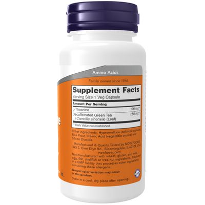 Now Supplements , L-Theanine 100 Mg - Veg Capsules