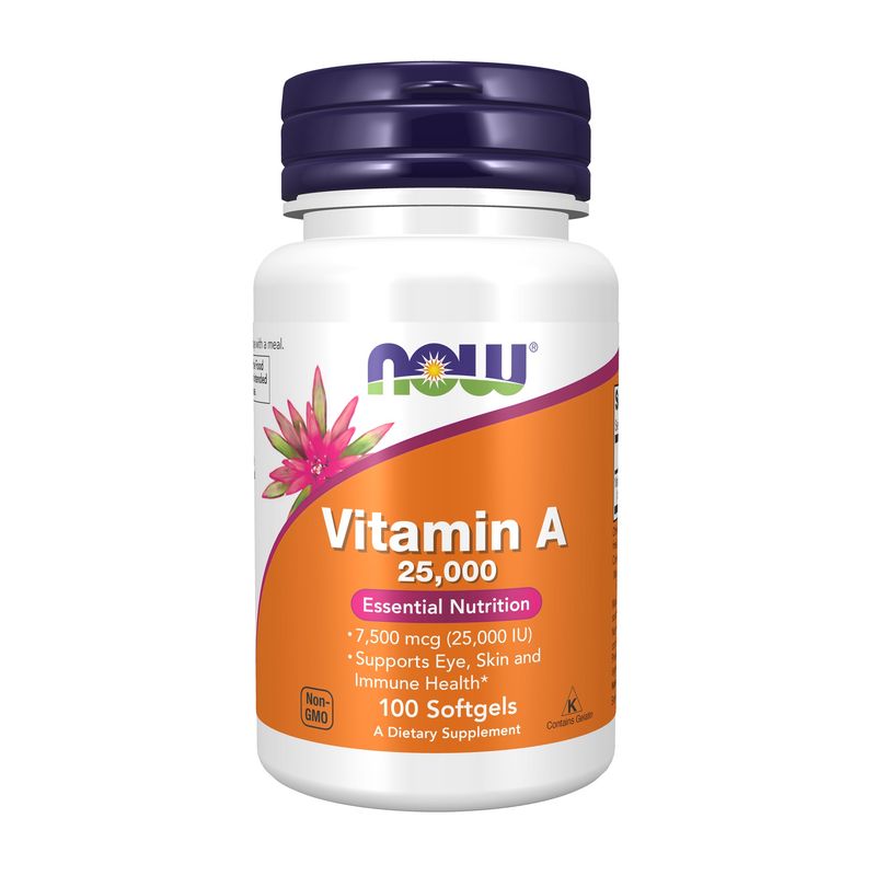 Now, A 25000 iu 100 Softgels