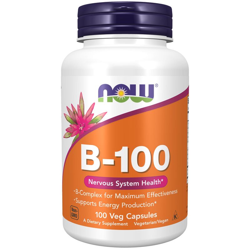 Now Supplements , Vitamin B-100, 100 Veg Caps Now Supplements , Vitamin B-100, 100 Veg Caps