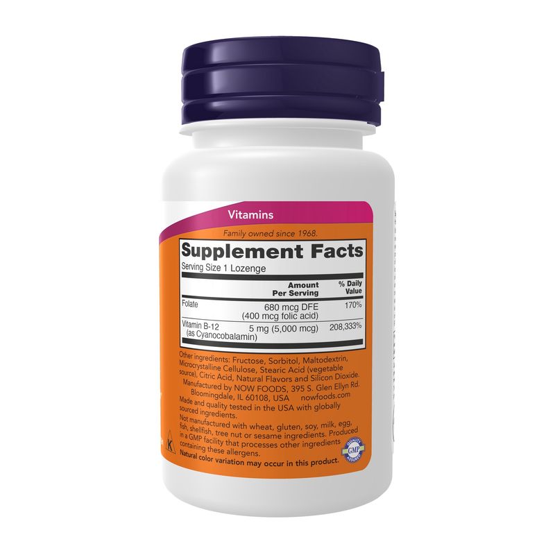 Now Supplements , Vitamin B-12 5000Mcg - Lozenges