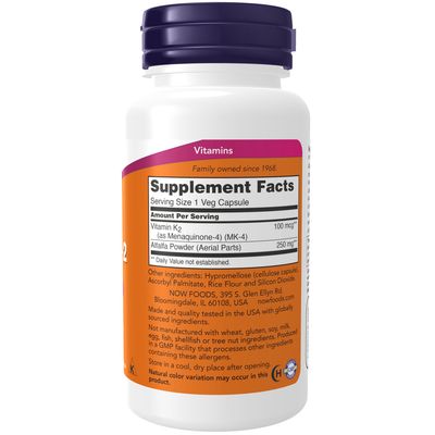 Now Supplements , Vitamin K-2 100 Mcg