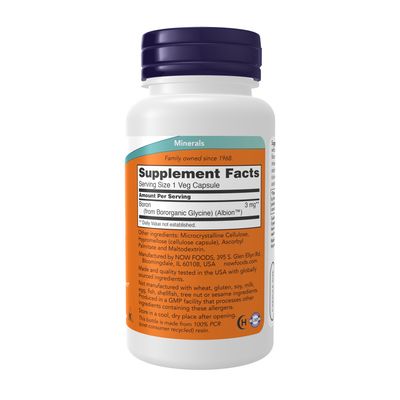 Now Supplements , Boron 3 Mg - Veg Capsules