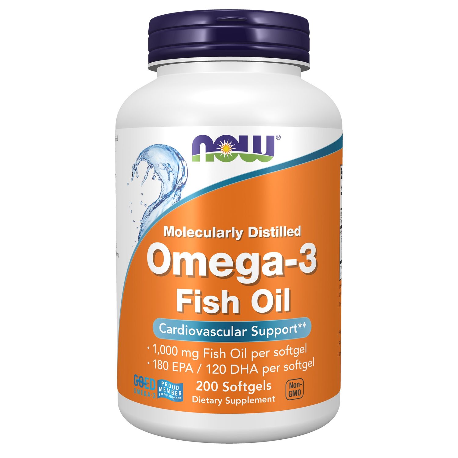 Now Supplements , Omega-3, Molecularly Distilled - 200 Softgels Now Supplements , Omega-3, Molecularly Distilled - 200 Softgels