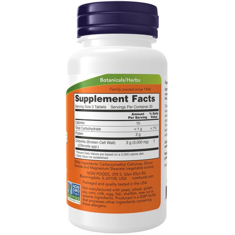 Now, Chlorella 1000mg 60 Tabs