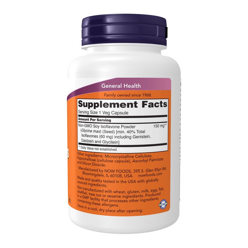 Now Supplements , Soy Isoflavones 60 Mg - Veg Capsules