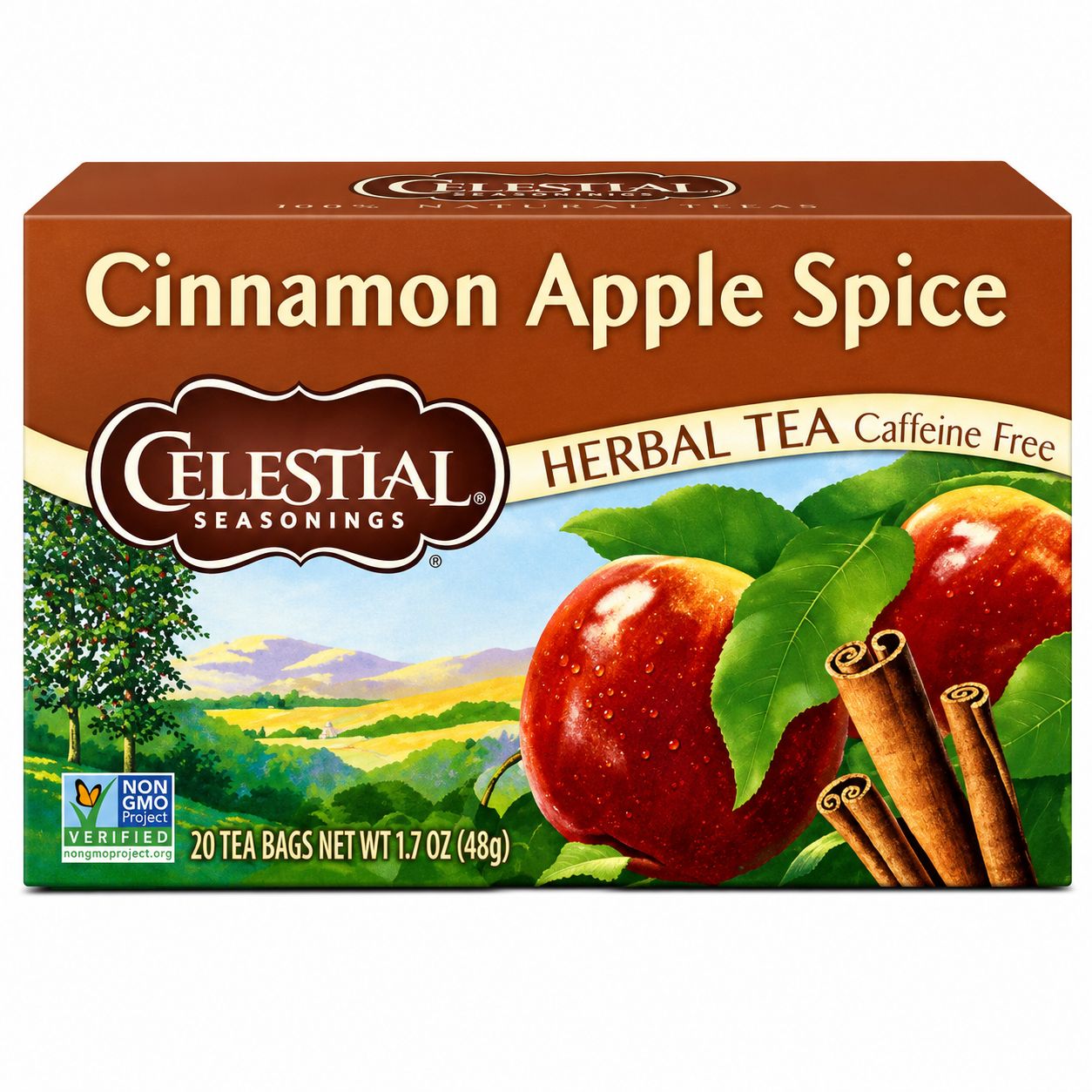 CELESTIAL SEASONINGS , Herbal Tea, Cinnamon Apple Spice, Caffeine Free