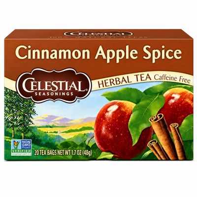 CELESTIAL SEASONINGS , Herbal Tea, Cinnamon Apple Spice, Caffeine Free CELESTIAL SEASONINGS , Herbal Tea, Cinnamon Apple Spice, Caffeine Free