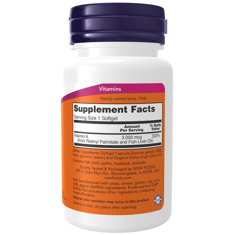 Now Supplements , Vitamin A 10,000 Iu - Softgels