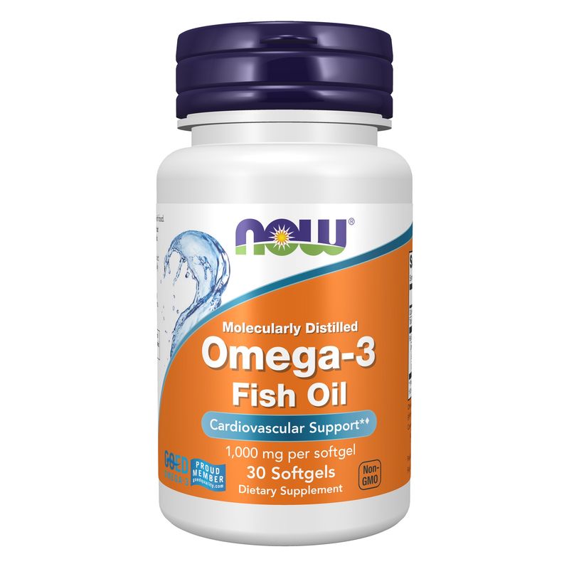Now Supplements , Omega-3, Molecularly Distilled - 30 Softgels Now Supplements , Omega-3, Molecularly Distilled - 30 Softgels