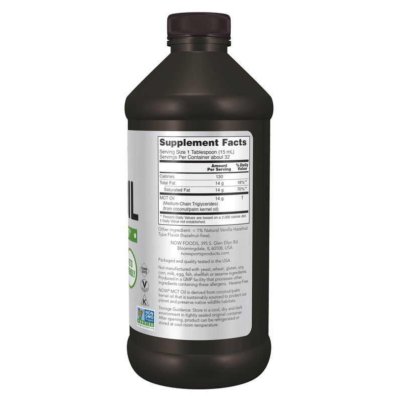 Now Sports , Mct Oil, Vanilla Hazelnut