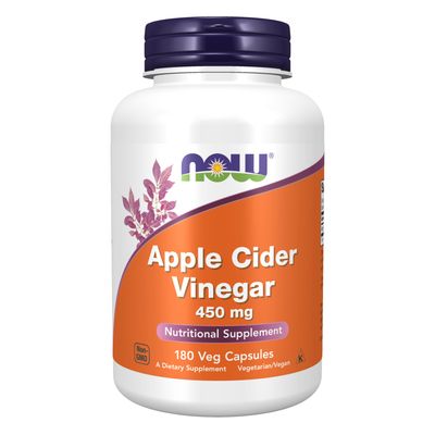 Now Supplements , Apple Cider Vinegar 450 Mg - 180 Veg Capsules