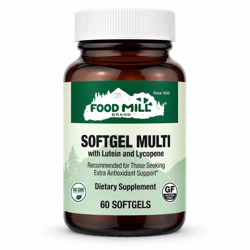 The Food Mill Softgel Multi with Lutein and Lycopene The Food Mill Softgel Multi with Lutein and Lycopene