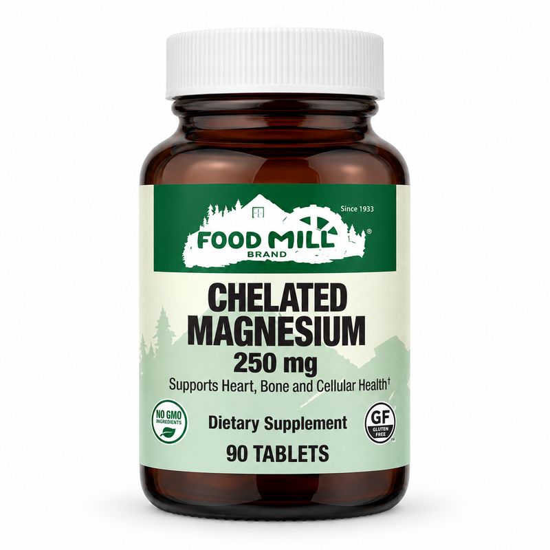 The Food Mill Chelated Magnesium 250 mg Tablets The Food Mill Chelated Magnesium 250 mg Tablets