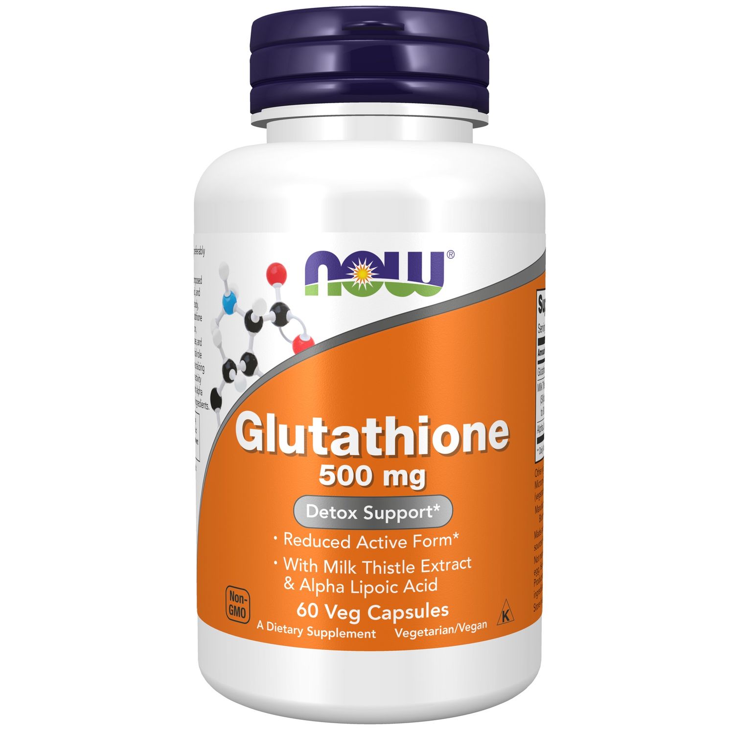 Now Supplements , Glutathione 500 Mg - Veg Capsules