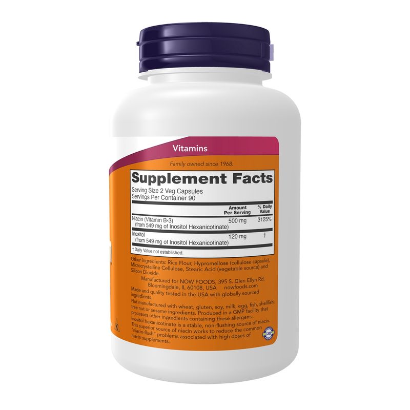 Now, Niacin Flush Free 250mg 180 Vcaps
