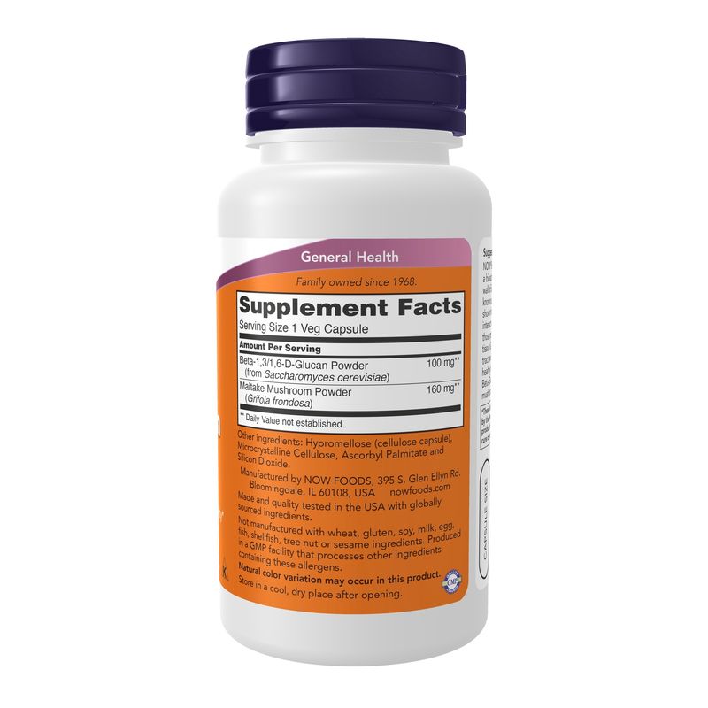 Now Supplements , Beta 1,3/1,6- D -Glucan 100 Mg - Veg Capsules