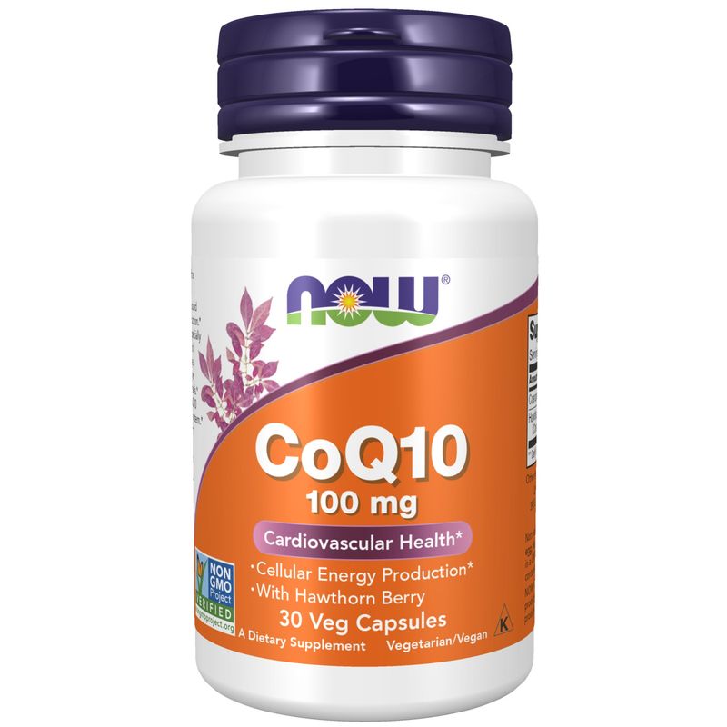 Now Supplements , Coq10 100 Mg With Hawthorn Berry - Veg Capsules