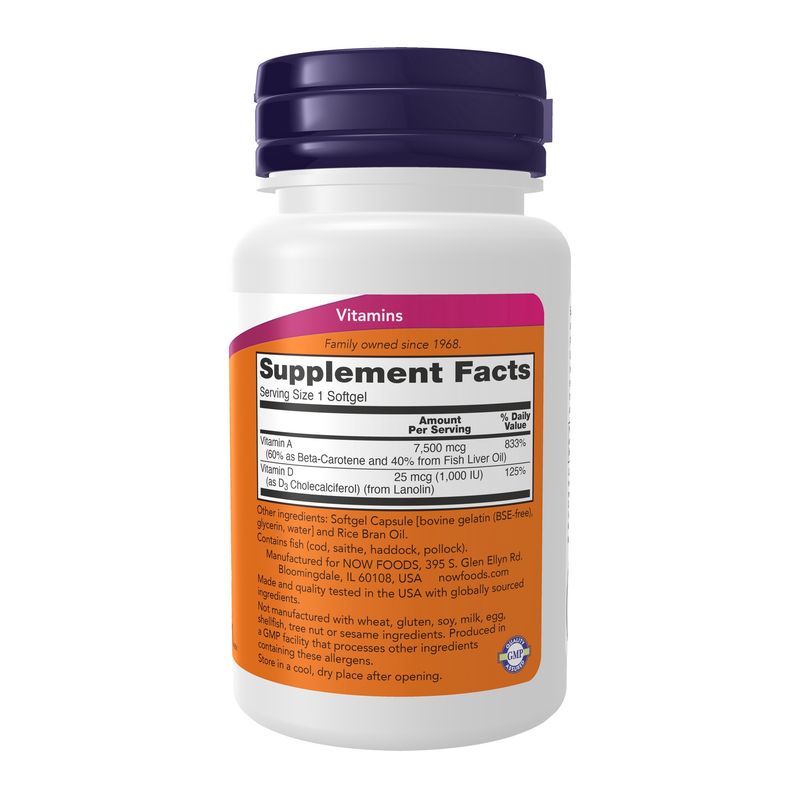 Now Supplements , Ultra A & D-3 25,000/1,000 - Softgels
