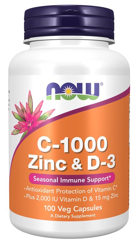 Now Supplements ,C-1,000, Zinc & D-3, 100 Veg Caps Now Supplements ,C-1,000, Zinc & D-3, 100 Veg Caps
