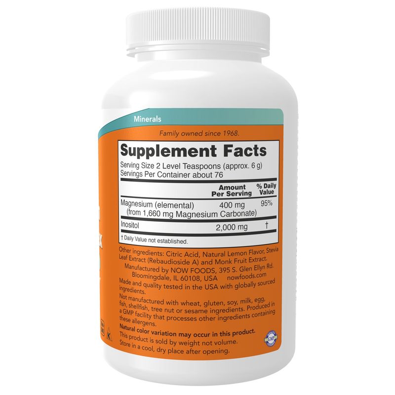 Now Supplements , Magnesium Inositol Relax Powder - 16 oz.