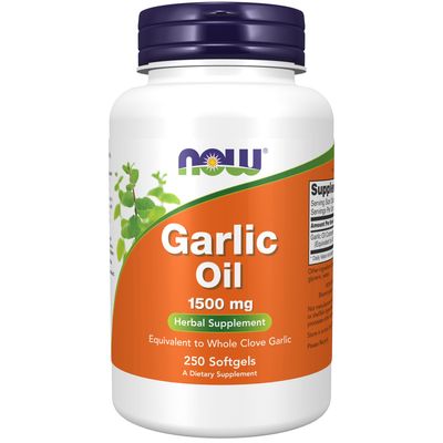 Now Supplements , Garlic Oil 1500 Mg - 250 Softgels