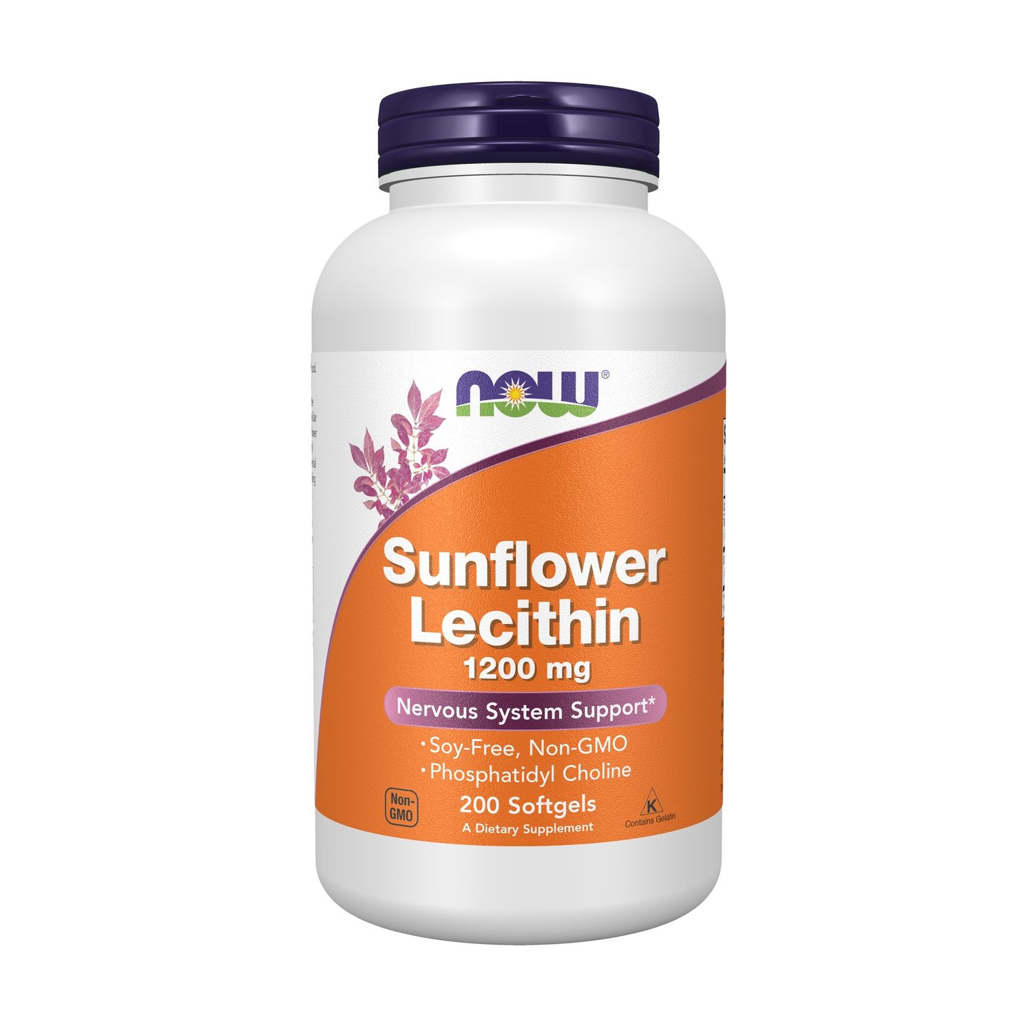 Now Supplements , Sunflower Lecithin 1200 Mg Soy-Free, Non-Gmo - 200 Softgels Now Supplements , Sunflower Lecithin 1200 Mg Soy-Free, Non-Gmo - 200 Softgels