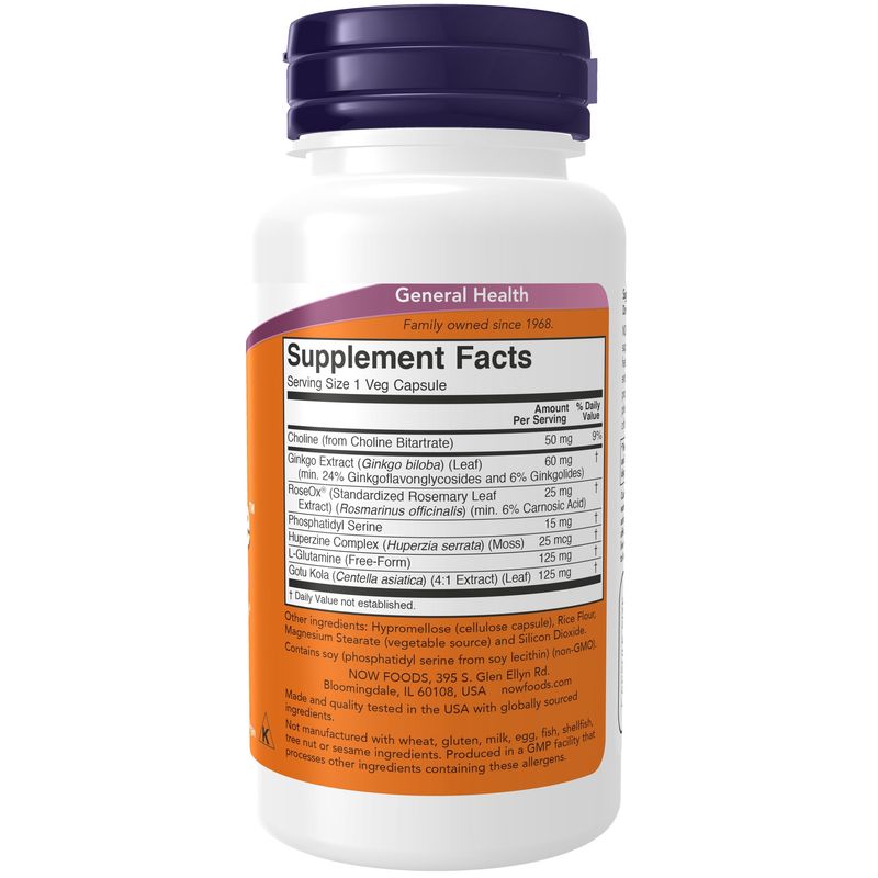 Now Supplements , Brain Elevate - Veg Capsules