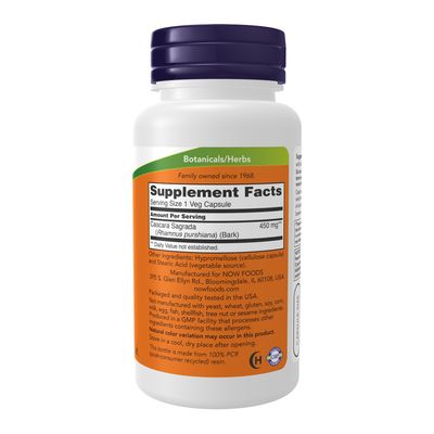 Now, Cascara Sagrada 450mg 100 Vcaps