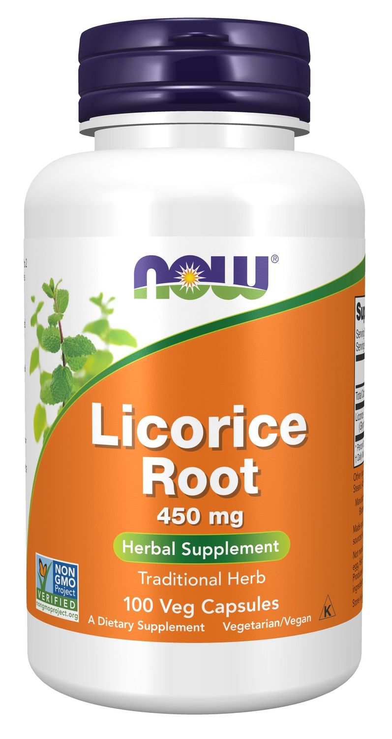 Now Supplements , Licorice Root 4 Mg - 100 Veg Capsules