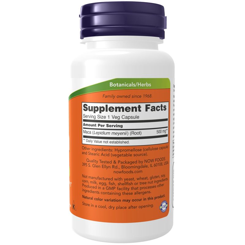 Now, Maca 500mg 100 Vcaps