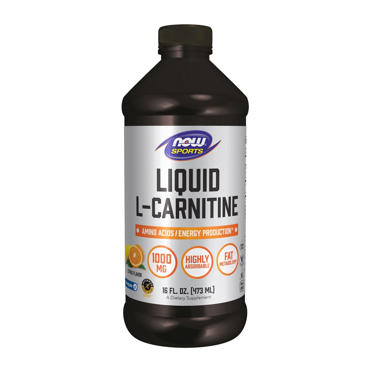 Now Sports , L-Carnitine Liquid 1000 Mg, Citrus - 16 Fl. oz. Now Sports , L-Carnitine Liquid 1000 Mg, Citrus - 16 Fl. oz.