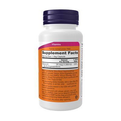 Now, Vit D-1000iu Vegetarian 120 Vcaps