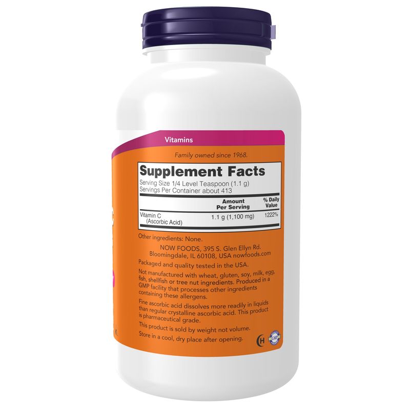 Now Supplements , Vitamin C Crystals - 1 Lb. Powder