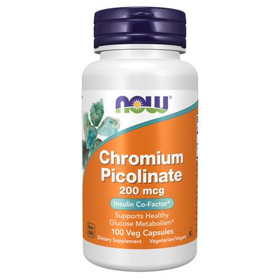 NOW Chromium Picolinate 200 mcg Veg Caps NOW Chromium Picolinate 200 mcg Veg Caps
