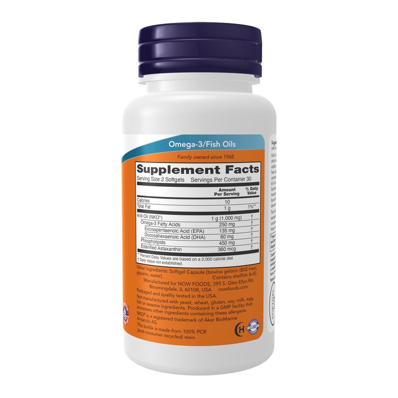 Now Supplements , Krill Oil 500 Mg - 60 Softgels