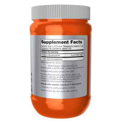Now Sports , Creatine Monohydrate Powder - 21.2 oz.