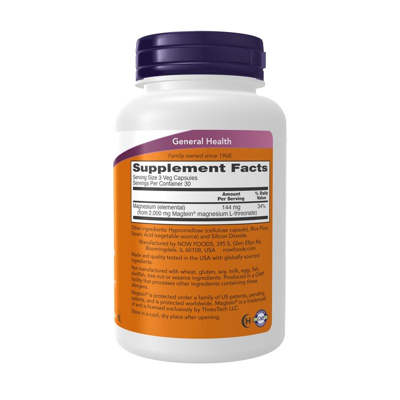 Now Supplements , Magtein - 90 Veg Capsules